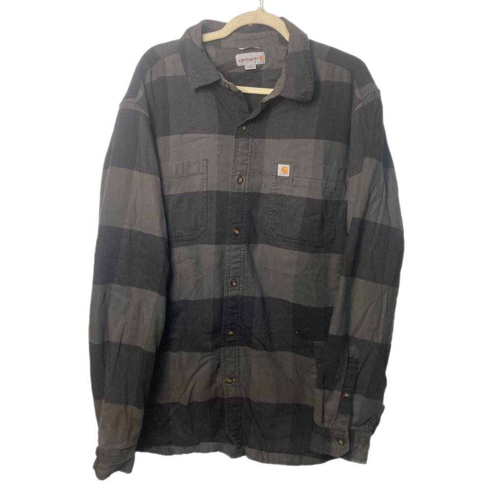 Black and Gray Checker Plaid Carhartt Jacket